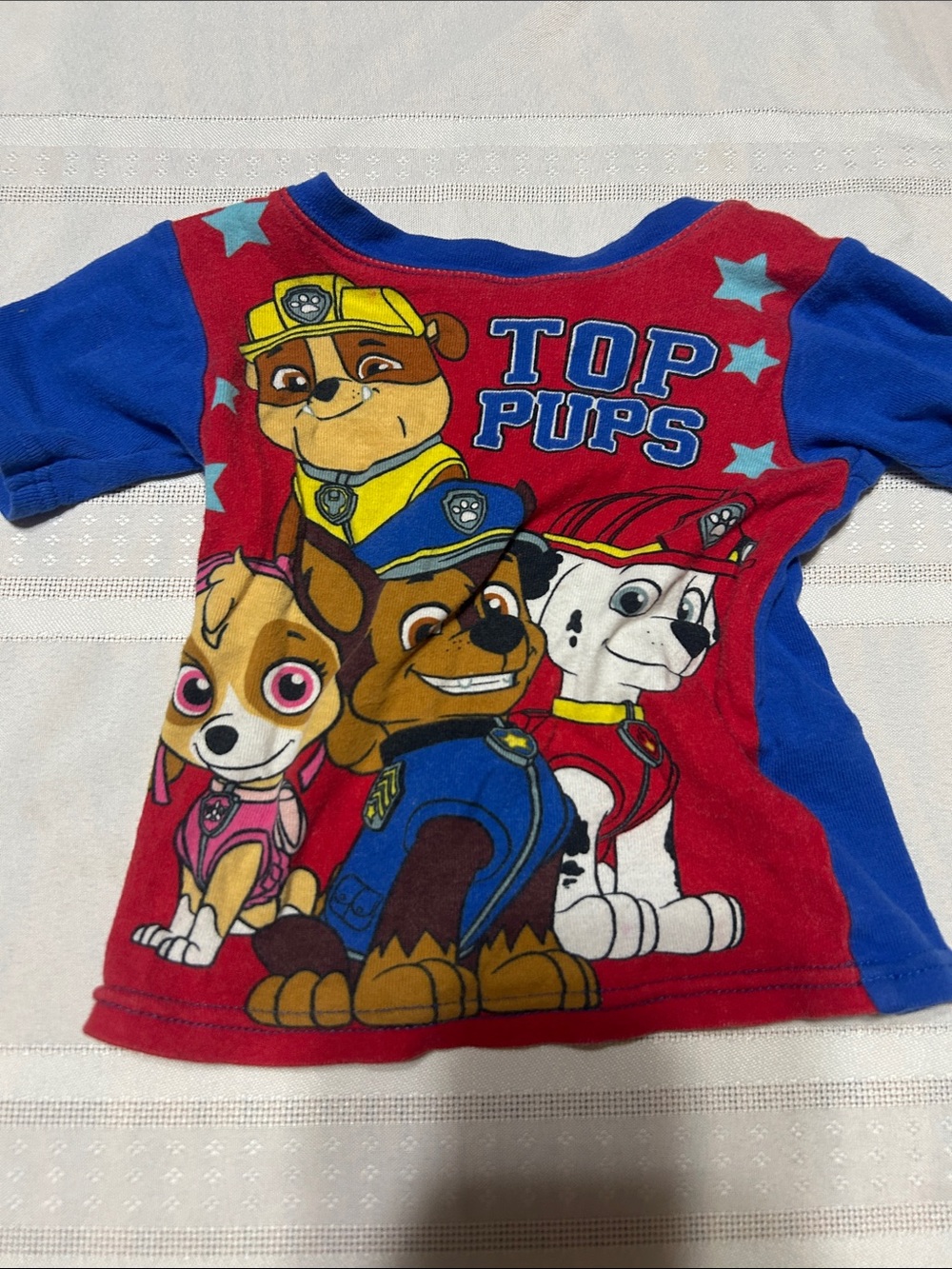 Nickelodeon Paw Patrol Top Pups Red and Blue Short Sleeve Tee